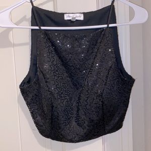 Emerald Sundae mix and match black homecoming dress top.